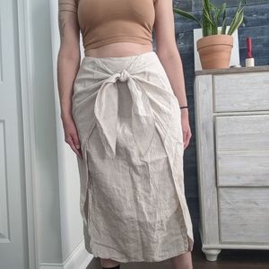 Dissh Linen Wrap Skirt